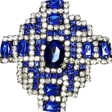 Cross Jewelled Sew On Decoration Trimming Gothic Rock Punk 20 cm x 10.5 cm P573