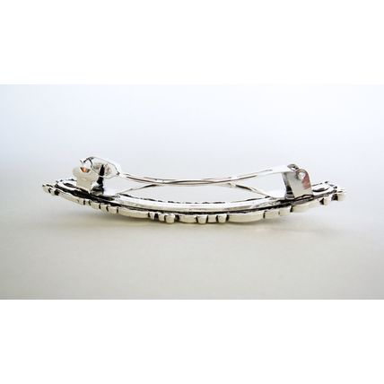 Weaved design metal filigree hair clip barrette