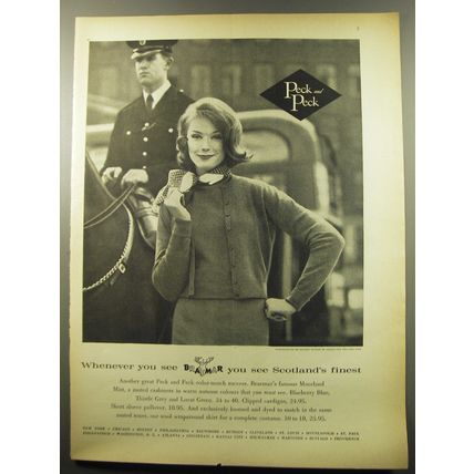 1959 Peck and Peck Fashion Ad - Whenever you see Braemar