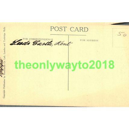 Maidstone, Leeds Castle, Kent, England, Photochrom Postcard 1938