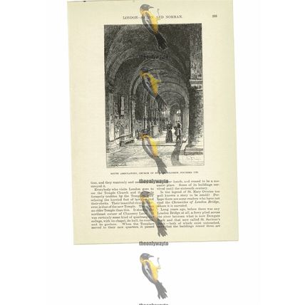Ambulatory, St Bartholemew Church, London, England, Book Illustration, 1891