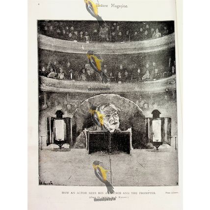 Actor Sees Audience &, Prompter, Book Illustration (Print), 1893