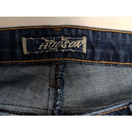 Hudson Womens 29 Signature Bootcut Blue Button Rear Pockets Denim Jeans 33X28
