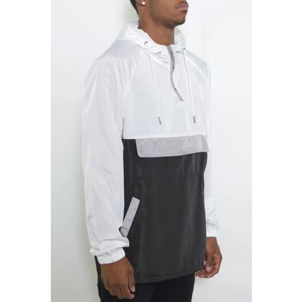 Color Block Anorak Jacket Pullover Windbreaker