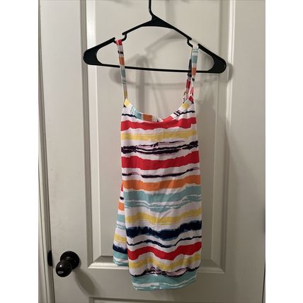 1pc Women's Graphic Swim Tankini Top Criss Cross Strap Padded Size XL
