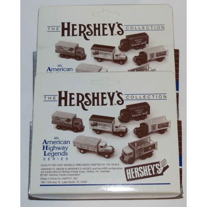 Two 1991 Hershey's Chocolate American Highway Legends Diecast Delivery Trucks
