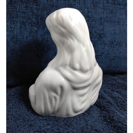 Joseph And Blessed Virgin Mary Glazed White WBI Figurines Ceramic - Vintage