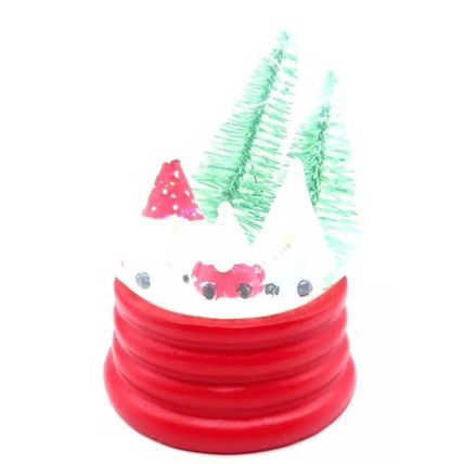 Three Gonks Snow Globe Christmas 12.5 CM Glitter Festive Home Decor Holiday