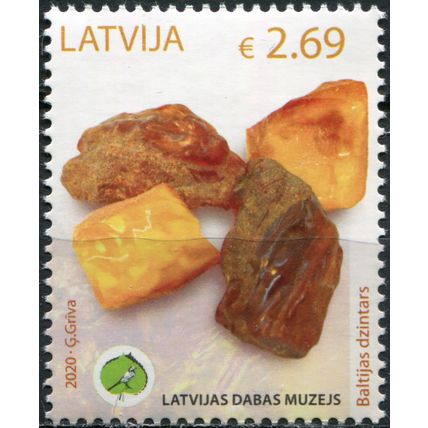 Latvia. 2020. Exhibits of Museum of Nature - Amber (MNH **) Stamp