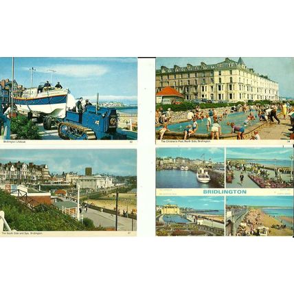 Yorkshire BRIDLINGTON Eight 1960's-1980's Postcards (Various Publishers)