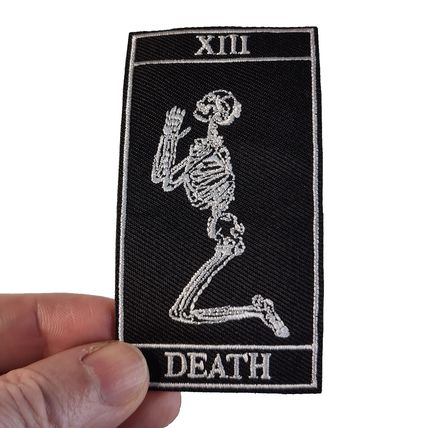 Death Tarot Card Embroidered Patch Sew On Iron On Badge Gothic Pagan Reaper P172