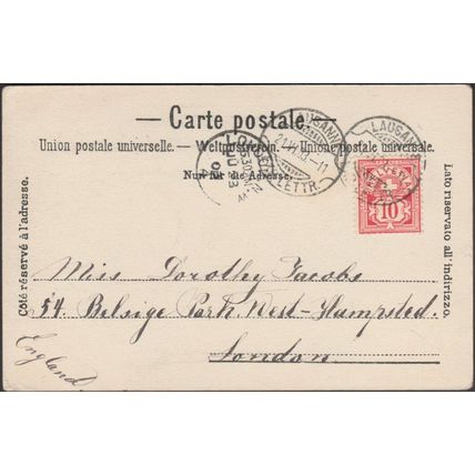 Concert à Montbenon, Lausanne, 1903 - Charnaux Frères CPA