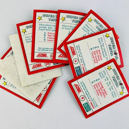 NFL Super Bowl Trivia Motion Football Cards Score Brand 1990