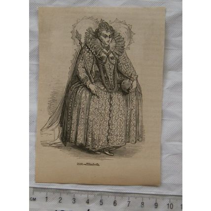1860s engraving - Queen Elizabeth