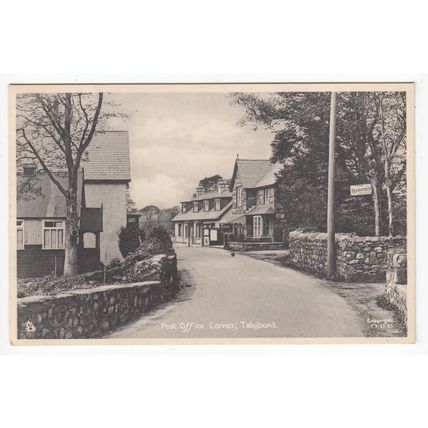 Post Office Corner Talybont Postcard Merionethshire Wales Tucks TYD21