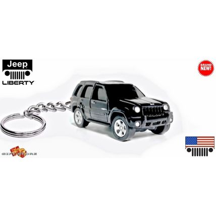 VERY RARE KEYCHAIN BLACK JEEP LIBERTY