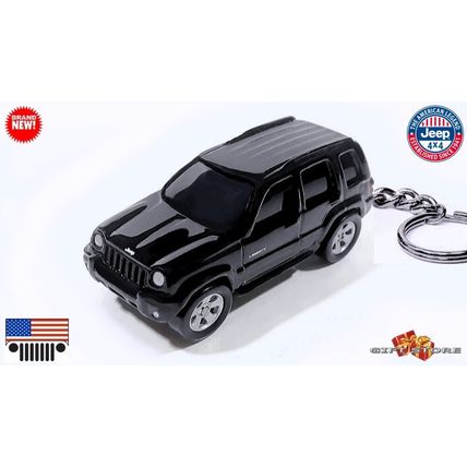 VERY RARE KEYCHAIN BLACK JEEP LIBERTY