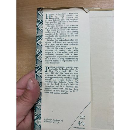 1955 PAMELA HANSFORD JOHNSON "AN IMPOSSIBLE MARRIAGE" FICTION HARDBACK BOOK (P3)