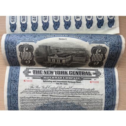 New York Central Railroad Company Mortgage Bond Trustee’s Certificate