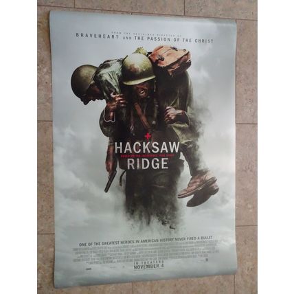 Hacksaw Ridge - Movie Poster with Andrew Garfield as Desmond Doss & Luke Bracey