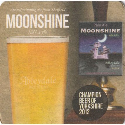 BEER MAT - ABBEYDALE BREWERY - MOONSHINE - (Cat No 016) - (2014)