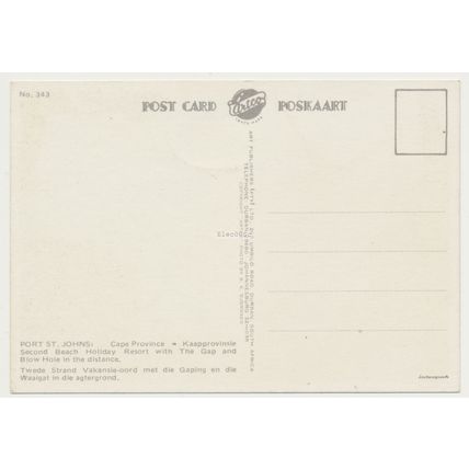 South Africa PORT ST. JOHNS: Cape Province Mid 20th C. RPPC ART PUBLISHERS 343
