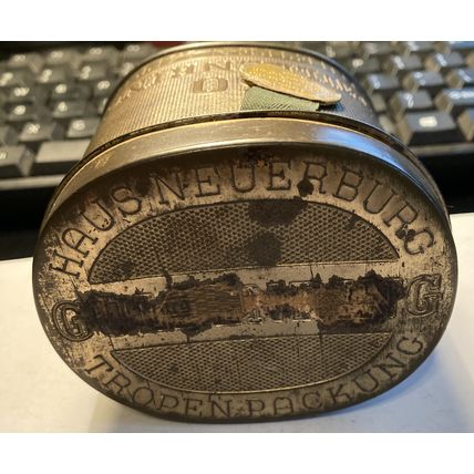 Haus Neuerburg Tropenpackung Cigarette Tin 50 Gulden Ring