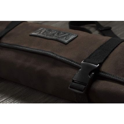Asaya Canvas Chef Knife Roll Bag - 10 Knife Slots and a Large Zipper Pocket - Du