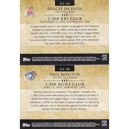 REGGIE JACKSON & PAUL MOLITOR AUTO 2012 ANGELS & BLUE JAYS HOF WORLD CHAMPIONS