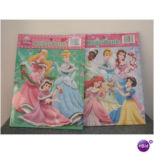2 Disney Princess Christmas Frame Puzzles Ages 3+