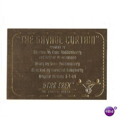 STAR TREK THE ORIGINAL SERIES 'GOLD PLAQUE' card #G77