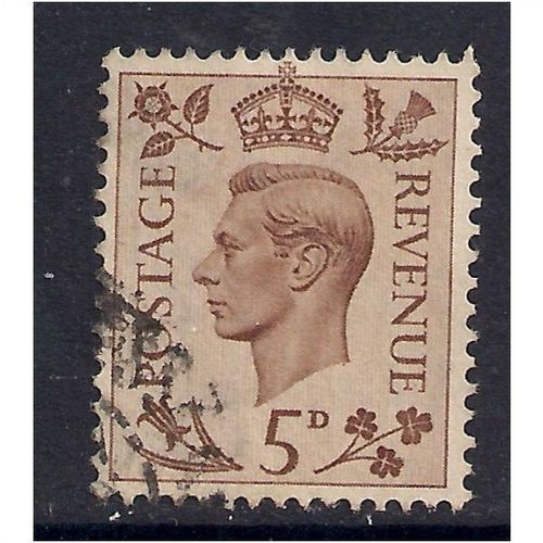 GB 1938 KGV1 5d Brown used stamp SG 469.(E456 )