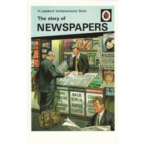 Postcard The Story of Newspapers Ladybird Book Cover 1969 Achievements Bookstall