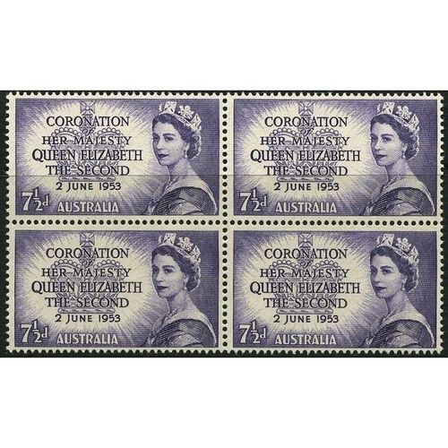 1953 SG 265 - MNH (**) - block of 4