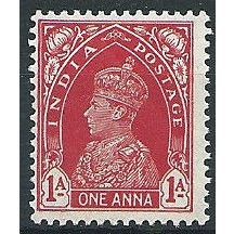 India 1937 SG250 1a Carmine (crease) Unmounted Mint ....