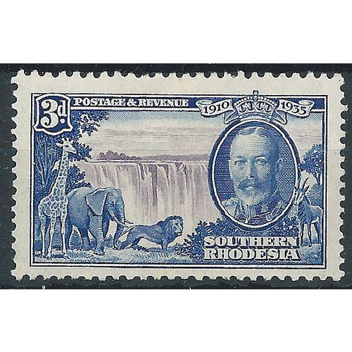 Southern Rhodesia 1935 SG33 3d Violet & Deep Blue Silver Jubilee Mounted Mint..