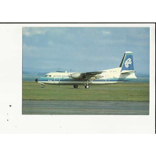 Aviation AIR NEW ZEALAND FOKKER F27 Postcard by Fourcolour (FCV 373)