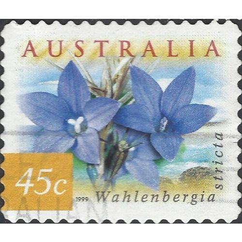 AUSTRALIA, FLOWER, Wahlenbergia stricta s/a, yellow 1999, 45c, #5