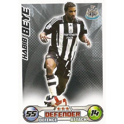 Topps Match Attax 2008/09 Cards: Newcastle United - Defender, Beye