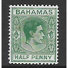 BAHAMAS 1938 1/2d GREEN SG 149 M MINT