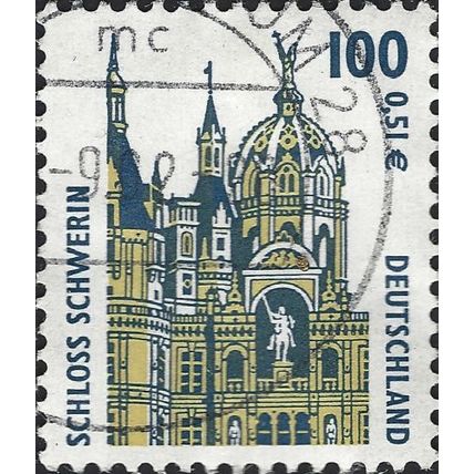 GERMANY, Schwerin castle, blue & brown 2001, 100pf, 0.51€, #4