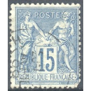 France 1876 - SG279 - 15c blue - Peace & Commerce - used 20