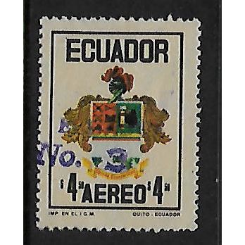 ECUADOR 1972 CIVIL AND ARMED FORCES DAY 4s ARMS SG 1504 FINE USED