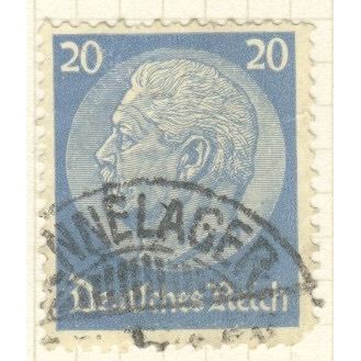 Germany 1934 - 20pf light blue - President Von Hindenburg - used 2