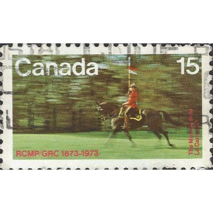 CANADA, Canadian Mounted Police, green 1973, 15c, #4