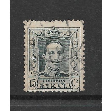 Spain.SG380 15c King Alfonso XIII (Blue).Fine Used.Apr23