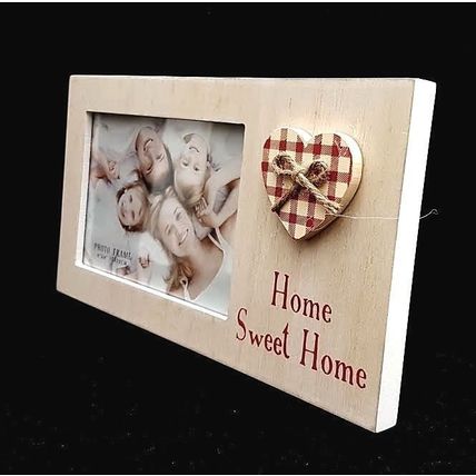 Photo Frame Home Sweet Home Family Wooden Standing
