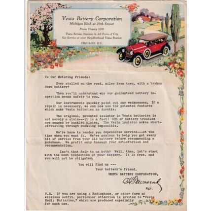 Vesta Battery Corp Chicago Advertising Cover Pageant of Progress EXPO Chicago 26