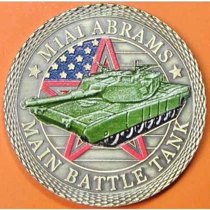 M1A1 Abrams. Challenge Coin. 1.50". 75b.