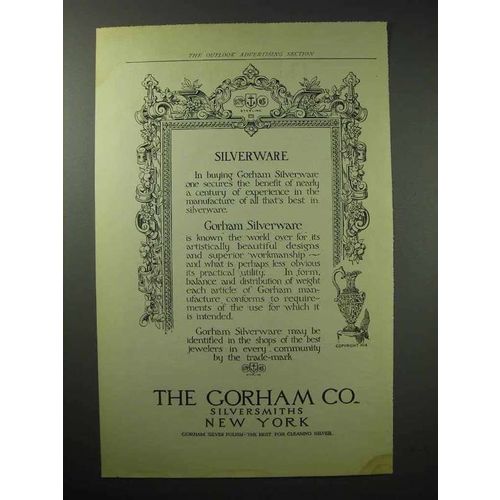 1914 Gorham Silver Ad - Silverware